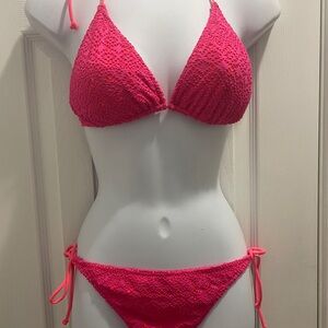 Aeropostle sexy, string bikini overlay crocheted. XL (junior sizing). B cup?